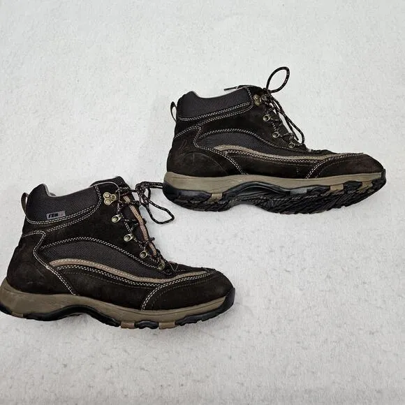 LL Bean Tek Leather Hiking Boots Mens 12 Wide #258265 Waterproof Primaloft