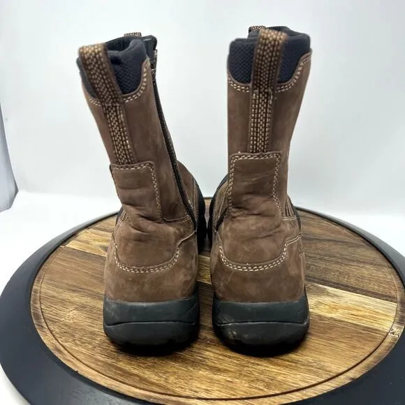LL Bean Storm Chaser Boots Men's 9 Tek 2.5 Brown Leather Zip Waterproof