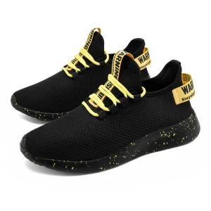 Low-top Casual Sports Shoes Men's Mesh Breathable Pointed Toe Flat MD Sole