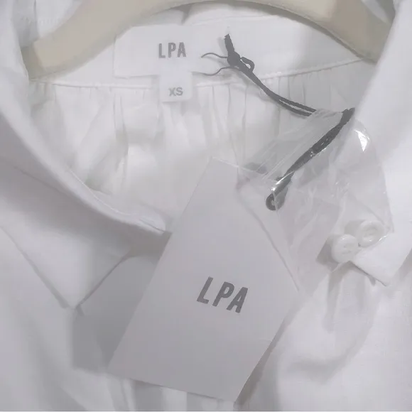 LPA | Academia Poet Peasant Prairie Shirt Dress Blouse Tunic White | XS
