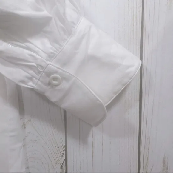 LPA | Academia Poet Peasant Prairie Shirt Dress Blouse Tunic White | XS