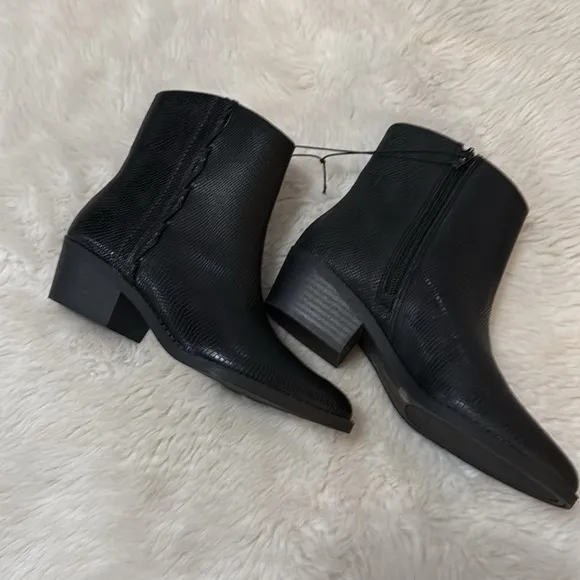 LUCKY BRAND Fakelle Faux Reptile Skin Ankle Booties ~ New