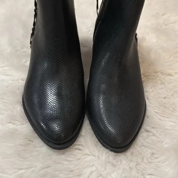 LUCKY BRAND Fakelle Faux Reptile Skin Ankle Booties ~ New