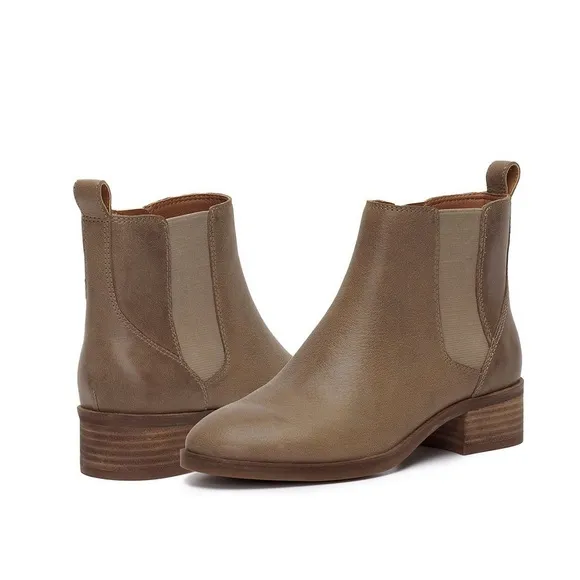 Lucky Brand Pedera Boot Chelsea Leather Caramel 9M , E‎ 547