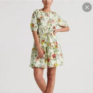 Lucky Puff Sleeve Floral Dress