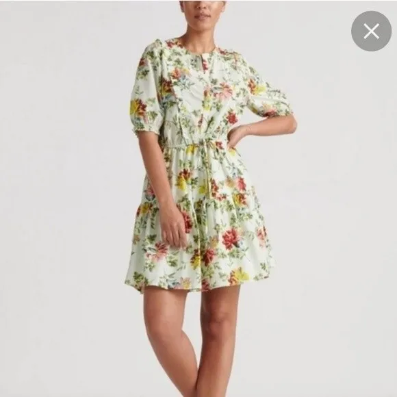 Lucky Puff Sleeve Floral Dress