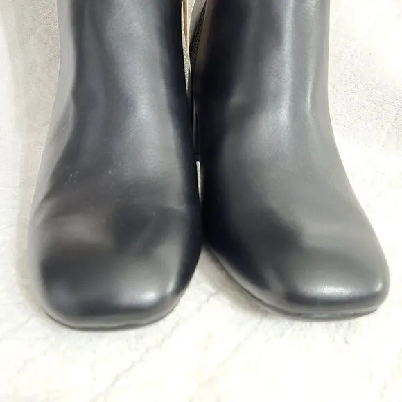 Madden NYC Knee High Boots Square Toe Zipper Chunky Block Heel Tall Dress Boots