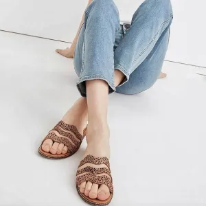 Madewell | Cowhair Material Slip Sandals size 9