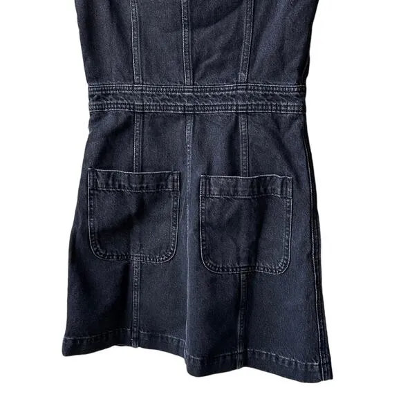 madewell denim cap-sleeve mini dress in tarrybrook wash np072 women's size 00