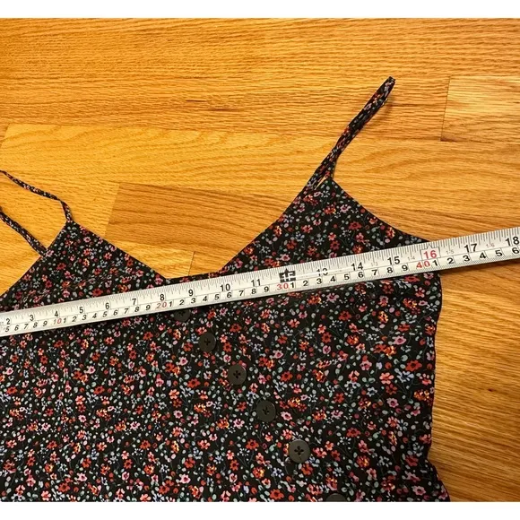 Madewell Silk Button-Wrap Cami Dress in Fieldwalk Floral