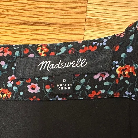 Madewell Silk Button-Wrap Cami Dress in Fieldwalk Floral