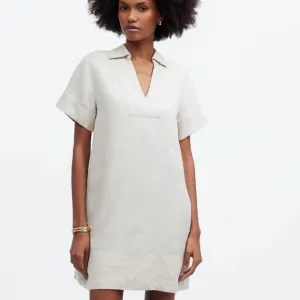 Madewell V-Neck Mini Dress in 100% Linen Size XS
