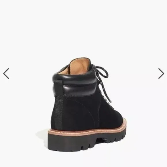 Madewell Women’s Enzo City walk Lugsole Hiking Boots Black Suede Size 10