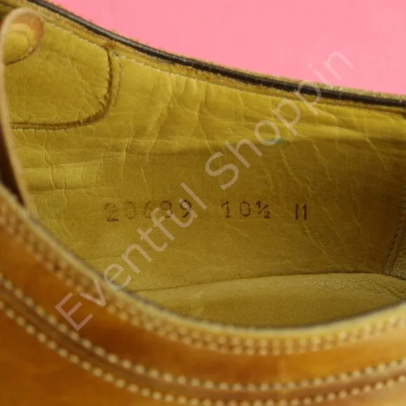 Magnanni Romelo Apron Toe Derby Dress Shoes in Cognac Brown Size 10.5
