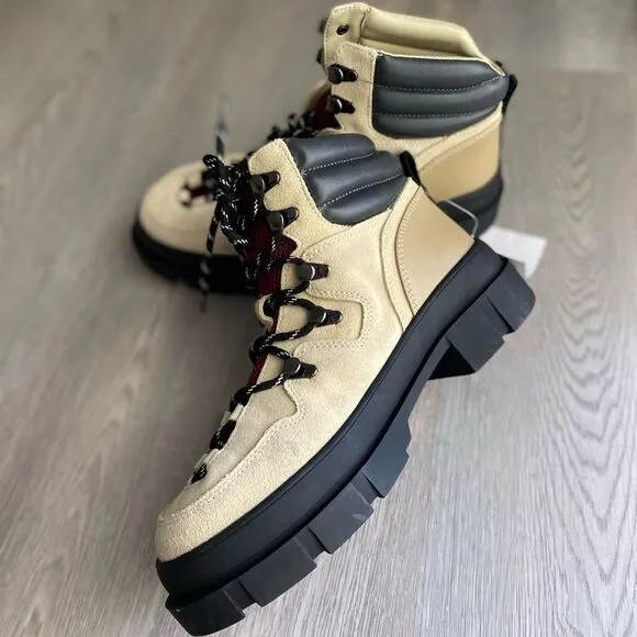 Mango Hiking Mountain Boots New Genuine Leather Suede
