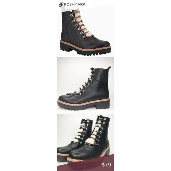 Marc Fisher Ltd Izzie Cold Weather Boots Black Leather - 9.5