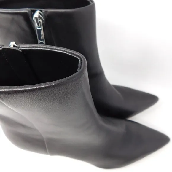 Marc Fisher LTD Women's Boots Size 8.5 Black Leather Iggy Dress Bootie Stiletto