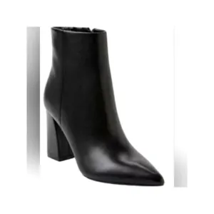 MARC FISHER Womens Black Padded Goring Gritana Pointed Toe Block Heel Boots 10 M