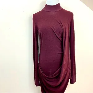 Mariagrazia Panizzi Purple Sweater Tunic/ Dress Mock Neck 44