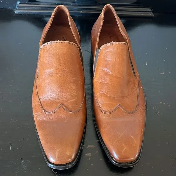 Massimo Matteo Firenze Cuoio (Hand Made In Italy) Brown Leather WINGTIP Shoes