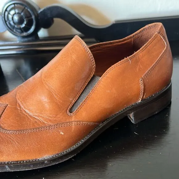 Massimo Matteo Firenze Cuoio (Hand Made In Italy) Brown Leather WINGTIP Shoes