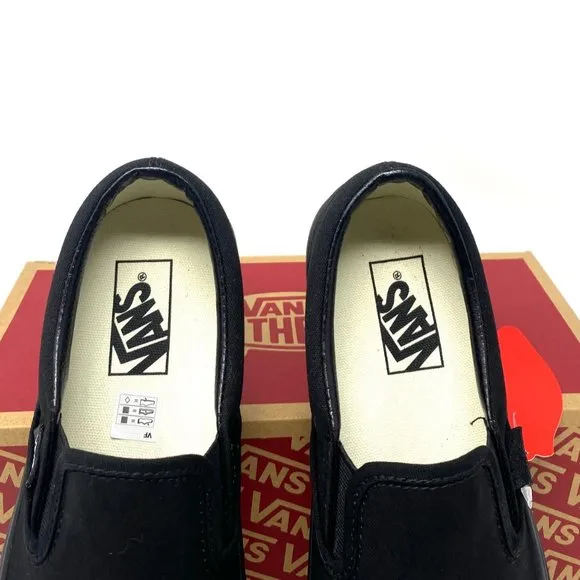 💖MEGA SALE💖Vans Slip On Black Low Top Casual Shoes Men's Sneakers VN000EYEBKA