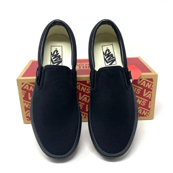 💖MEGA SALE💖Vans Slip On Black Low Top Casual Shoes Men's Sneakers VN000EYEBKA