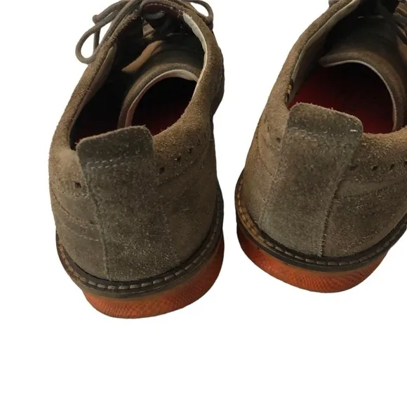 Men Ecco Biom Natural Motion Casual Tan Suede Lace Up Oxford Shoes‎ Size 43 (10)