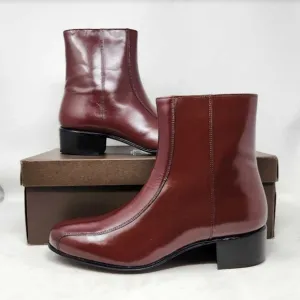 Men's 10.5 Florsheim Duke brown dress boots in Antique Gold Cavallo
