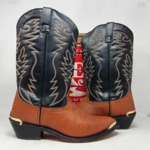 Men's 11.5 X-Wide Laredo Atlanta Antique Peanut lizard print cowboy boots 68086