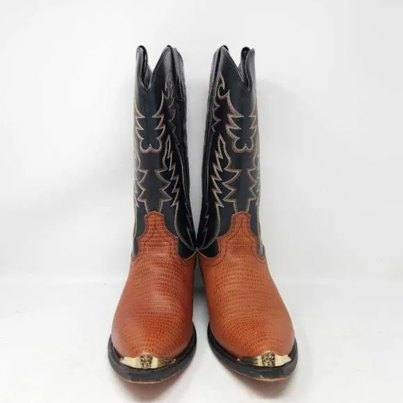 Men's 11.5 X-Wide Laredo Atlanta Antique Peanut lizard print cowboy boots 68086