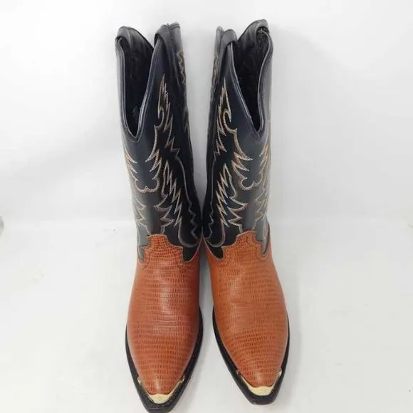 Men's 11.5 X-Wide Laredo Atlanta Antique Peanut lizard print cowboy boots 68086