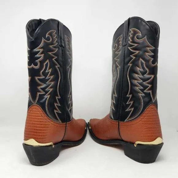 Men's 11.5 X-Wide Laredo Atlanta Antique Peanut lizard print cowboy boots 68086