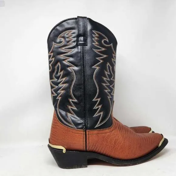 Men's 11.5 X-Wide Laredo Atlanta Antique Peanut lizard print cowboy boots 68086