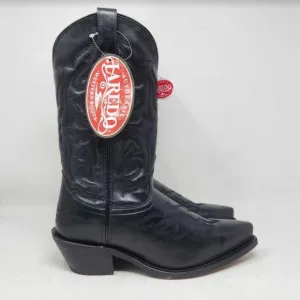 Men's 8 EW X-Wide Laredo 6860 12&quot; Hawk black western cowboy snip toe dress boots