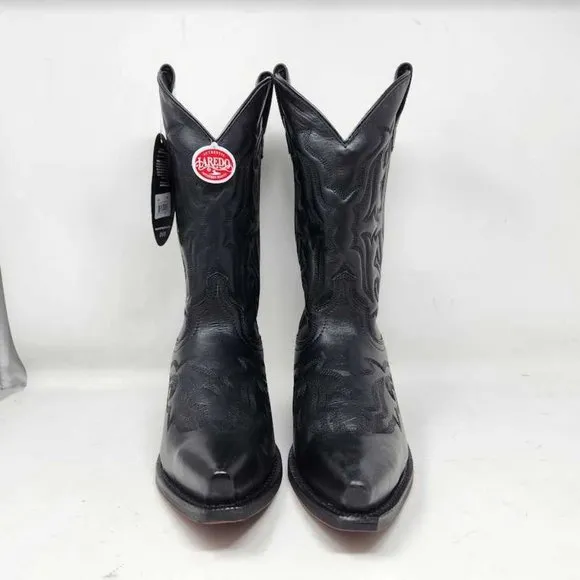 Men's 8 EW X-Wide Laredo 6860 12&quot; Hawk black western cowboy snip toe dress boots