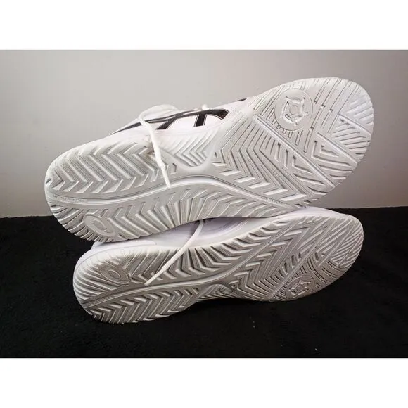 Men's Asics Gel Dedicate 8 104a408 101 White And‎ Black Size 13