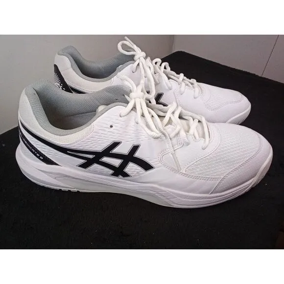 Men's Asics Gel Dedicate 8 104a408 101 White And‎ Black Size 13