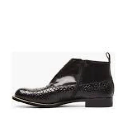 Men's Black Leather Dress Boots