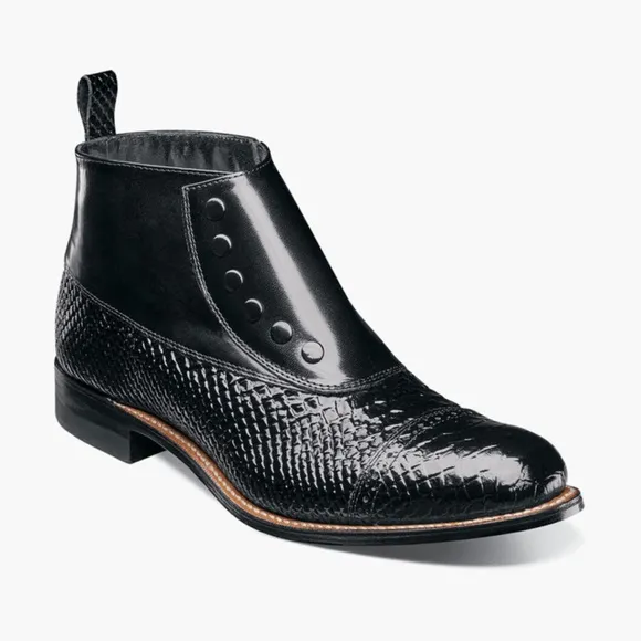 Men's Black Leather Dress Boots