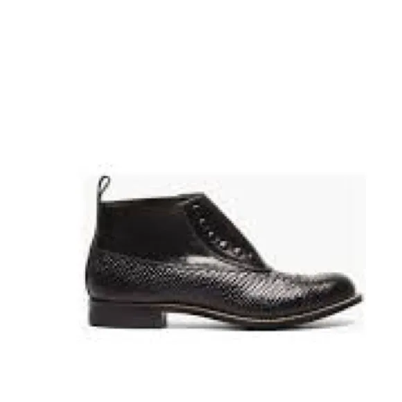 Men's Black Leather Dress Boots