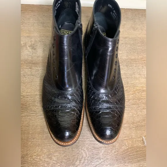 Men's Black Leather Dress Boots