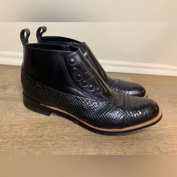 Men's Black Leather Dress Boots