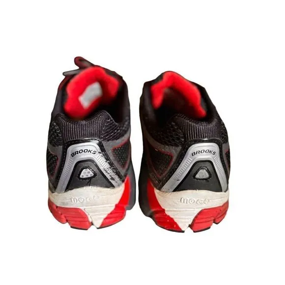 Men's Brooks Beast 14 Running Shoes Size 10.5 Grey/Red Athletic Sneakers