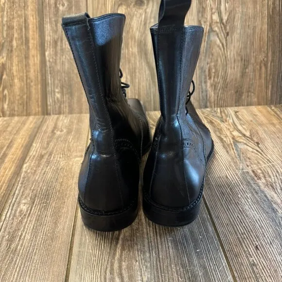 Mens DSquared2 Black Fine Italian Leather Lace Up Dress Boots US Size 11