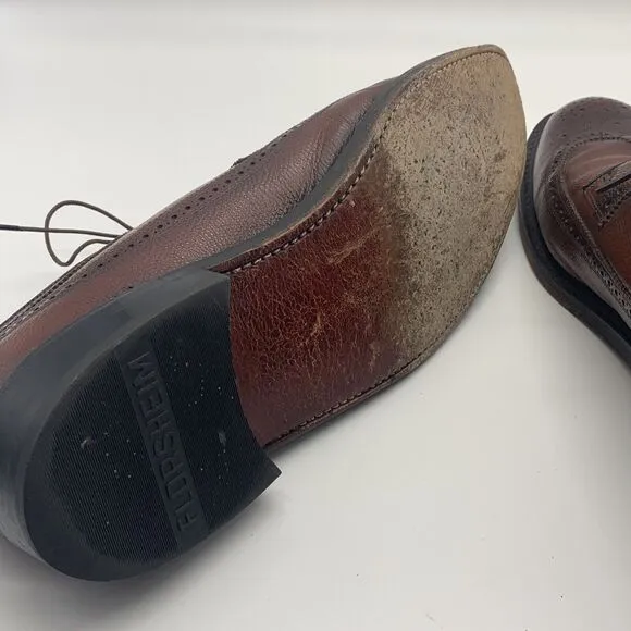 Mens Florsheim Brown Oxford Wing Tip Shoes Size 10 1/2 D