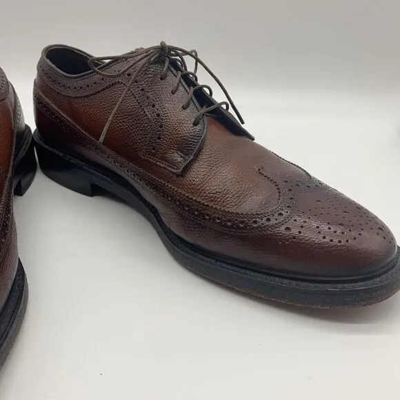 Mens Florsheim Brown Oxford Wing Tip Shoes Size 10 1/2 D