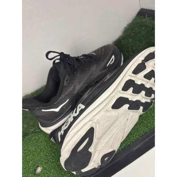 Mens Hoka Clifton 9 Black Running Shoes Sz 8.5 B