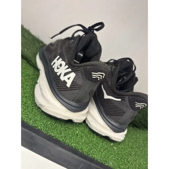 Mens Hoka Clifton 9 Black Running Shoes Sz 8.5 B