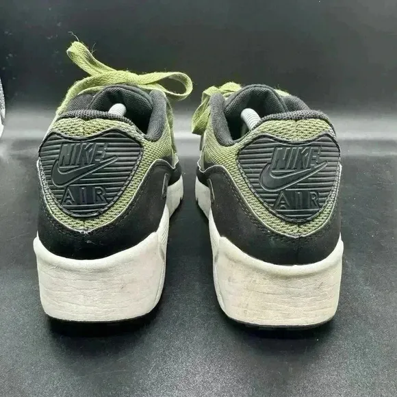 Men's Nike Air Max 90, Running Shoe, Green, Size Youth 4.5Y Womens Size 6